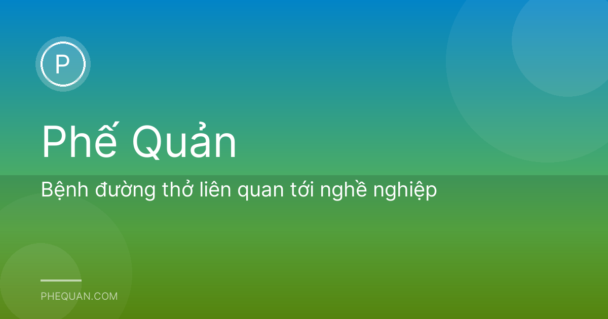 Bệnh đường thở liên quan tới nghề nghiệp