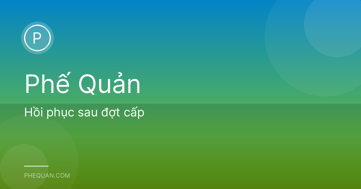 Hồi phục sau đợt cấp