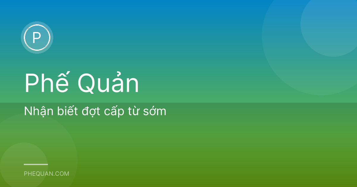 Nhận biết đợt cấp từ sớm