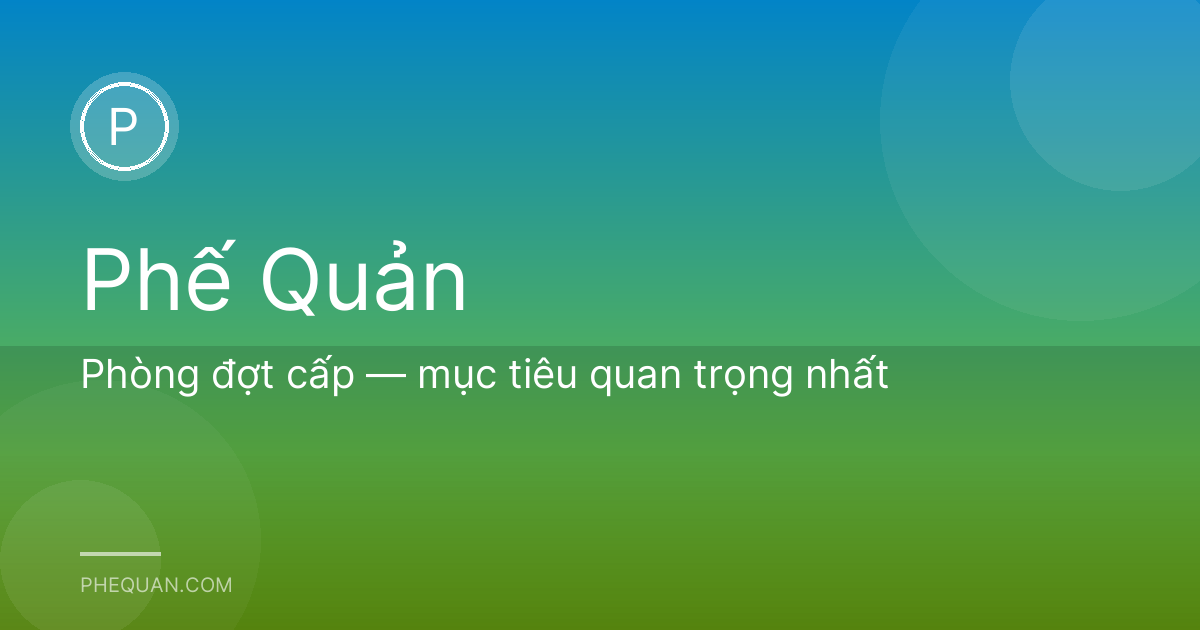 Phòng đợt cấp — mục tiêu quan trọng nhất
